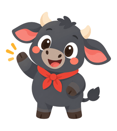 Bé Trâu on a daily lesson card